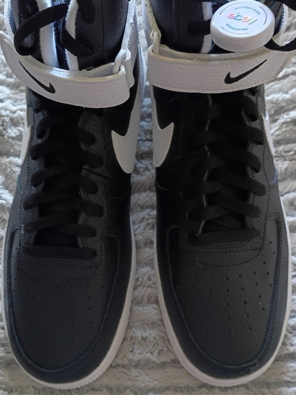 Nike Men’s Black and White High-Top Athletic Sneakers